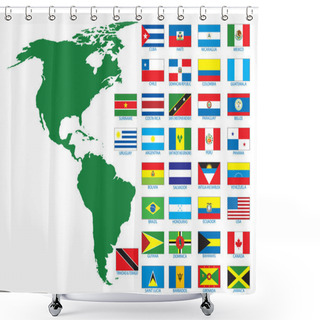 Personality  Flags Shower Curtains