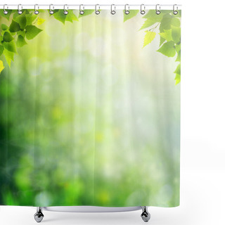Personality  Misty Morning In The Forest, Abstract Natural Backgrounds Shower Curtains