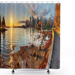 Personality  Vancouver Downtown Sunrise Shower Curtains