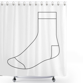 Personality  Sock Template Shower Curtains
