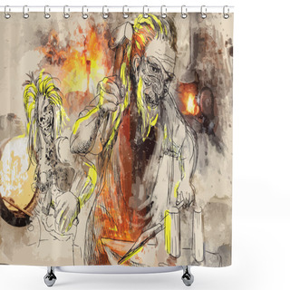 Personality  Haphaestus Shower Curtains