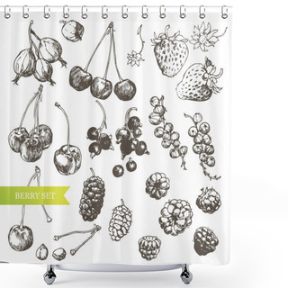 Personality  Berry Set. Shower Curtains