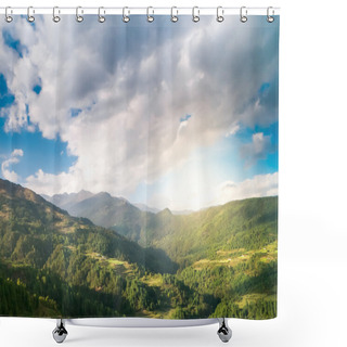 Personality  Mountain Valley Shower Curtains