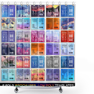 Personality  Brochure Template Design Or Flyer Layout Shower Curtains