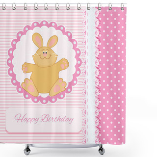 Personality  Vector Birthday Card,  Vector Illustration   Shower Curtains