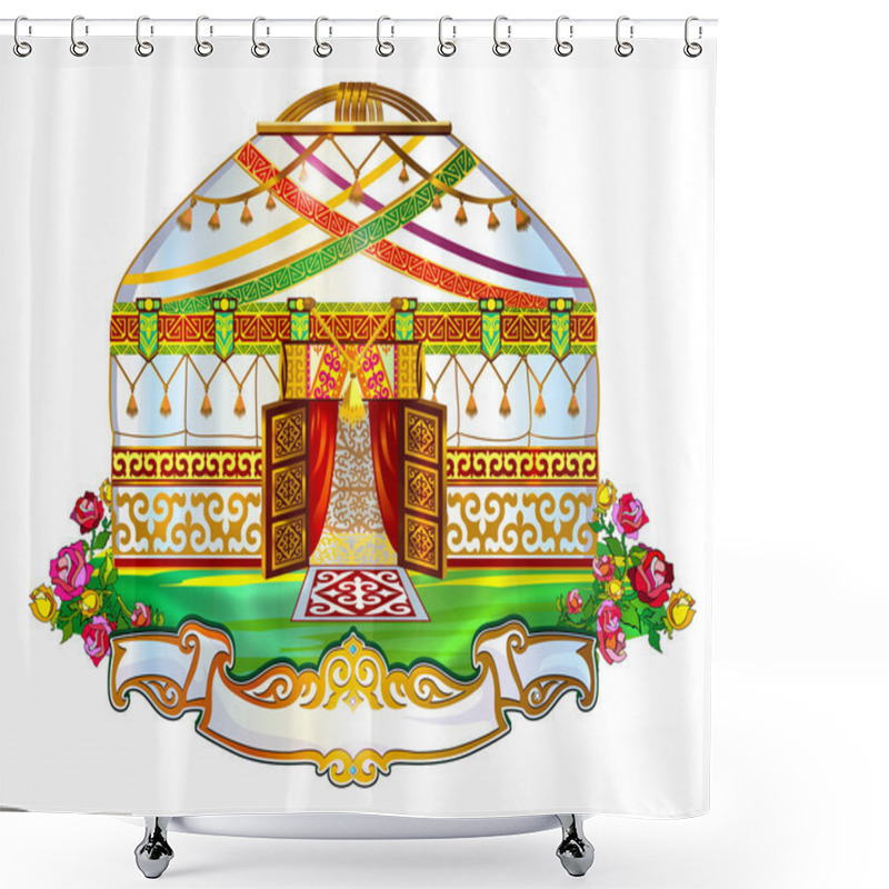 Personality  Ger, Yurt, House, Wedding Yurt Kyrgyz Yurt, өg, Tundyuk, Shanyrak Shower Curtains