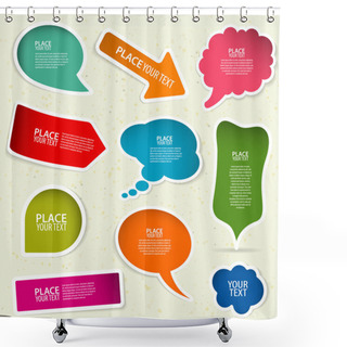 Personality  Speech Bubbles Shower Curtains
