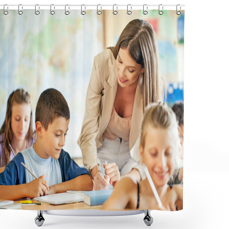 Personality  Teacher And Students Shower Curtains