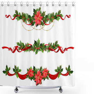 Personality  Christmas Decoration Shower Curtains