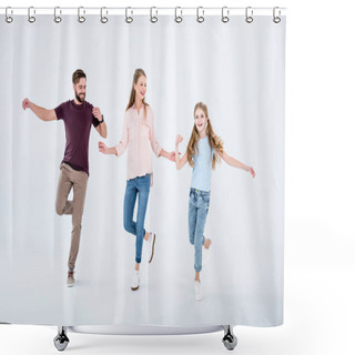 Personality  Family Dancing Together Shower Curtains