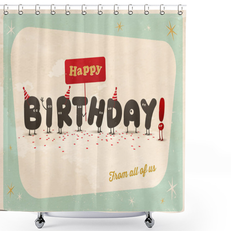 Personality  Funny Birthday Card Shower Curtains