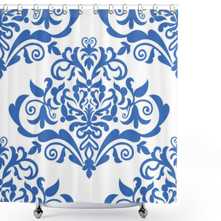 Personality  Damask Beautiful Background With Rich, Old Style, Luxury Ornamentation, Fashioned Seamless Pattern Shower Curtains