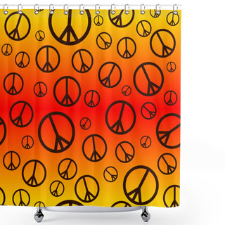 Personality  Peace Symbol Background Shower Curtains