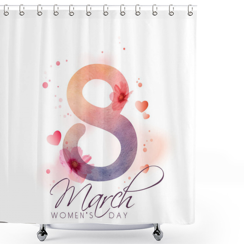 Personality  Greeting Card For Women's Day. Shower Curtains