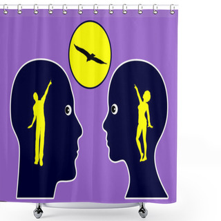 Personality  Mutual Dream Of Change Shower Curtains