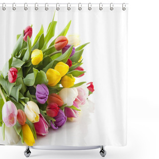 Personality  Bouquet Of Colorful Dutch Tulips Shower Curtains