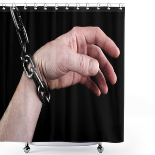 Personality  Hand In Shackles Shower Curtains