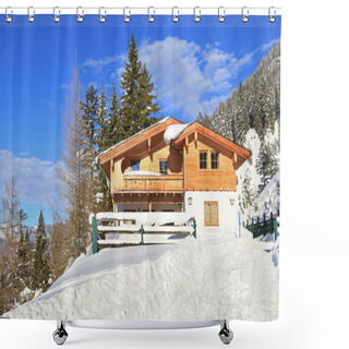 Personality  The Adlerhorst Mountain Hut In Tyrol, Austria Shower Curtains