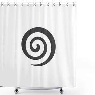 Personality  Vortex Logo Icon Wave And Spiral Vector Template Shower Curtains