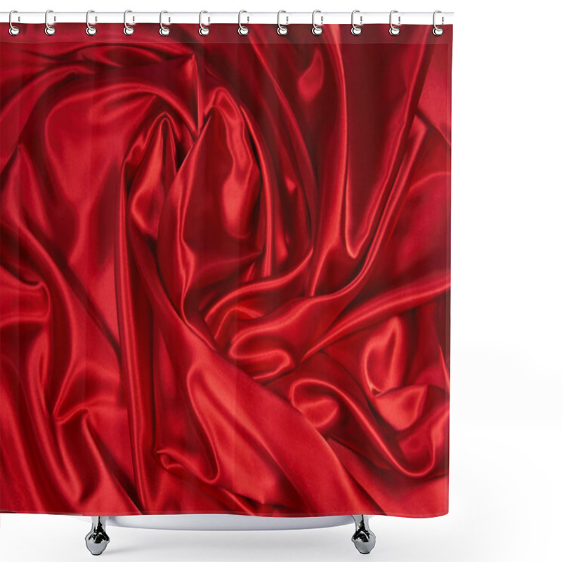 Personality  Red Satin/Silk Fabric 3 Shower Curtains