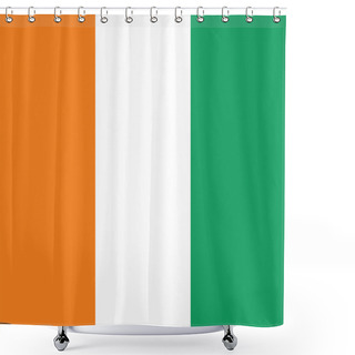 Personality  Flag Of Cote D Ivoire -Ivory Coast Shower Curtains
