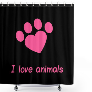 Personality  I Love My Dog Or Cat Shower Curtains