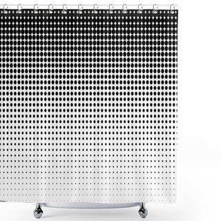 Personality  Halftone Background. Black-white Shower Curtains