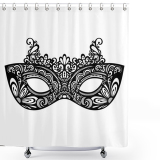 Personality  Beautiful Masquerade Mask (Vector) Shower Curtains