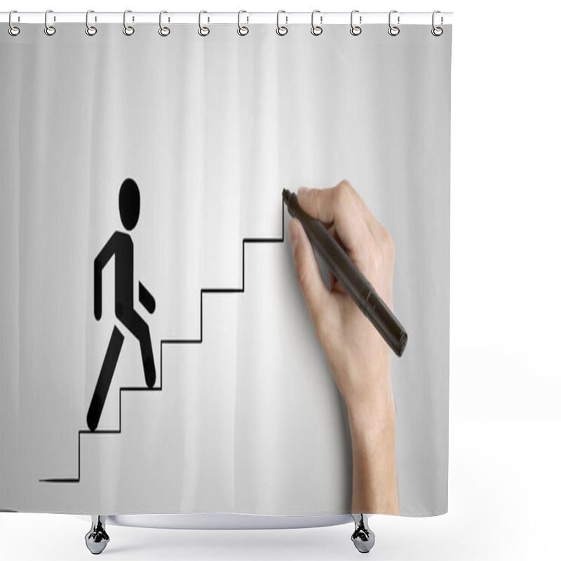 Personality  climbs ladder shower curtains
