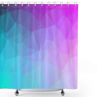 Personality  Abstract Natural Polygonal Background. Smooth Spring Colors From Turquoise Blue To Purple  Shower Curtains
