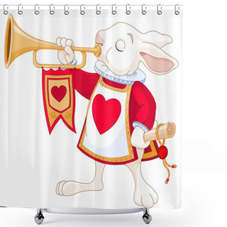 Personality  Bunny Royal Trumpeter Shower Curtains