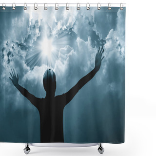 Personality  Woman Praise The Lord Shower Curtains