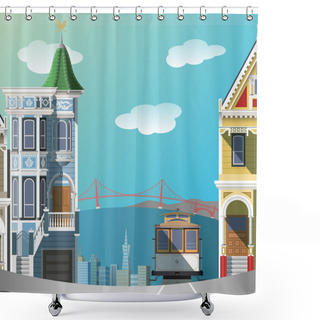 Personality  San Francisco Landscape Shower Curtains