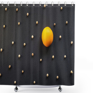 Personality  A Moon And Stars In The Night Sky Of A Candy And Coriander Seeds Shower Curtains