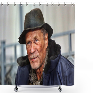 Personality  Male Homeless Beggar Shower Curtains