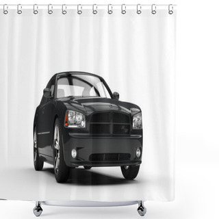 Personality  Black Fast Car - Front View Shower Curtains