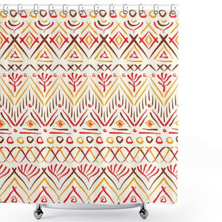 Personality  Tribal Ethnic Seamless Pattern Shower Curtains