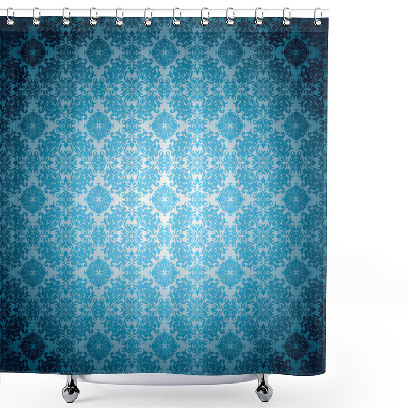 Personality  Gothic pale blue wallpaper shower curtains