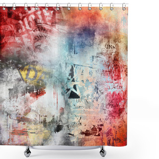 Personality  Grunge Colorful Background Shower Curtains