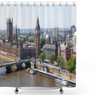 Personality  London In An Aerial View Shower Curtains
