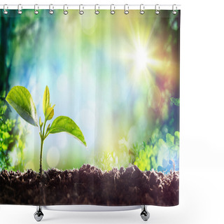 Personality  Growing Sprout - Beginning Of A New Life Shower Curtains