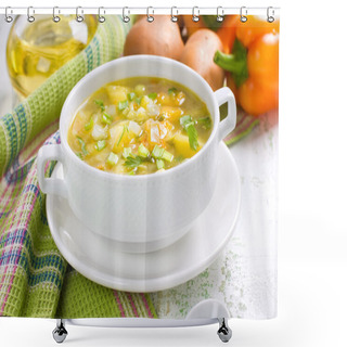 Personality  Vegetable Soup Shower Curtains