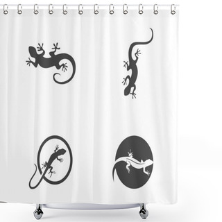 Personality  Lizard Logo And Template  Shower Curtains
