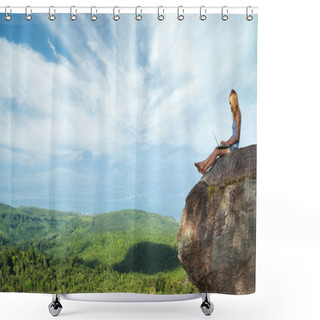 Personality  Freelancer Shower Curtains