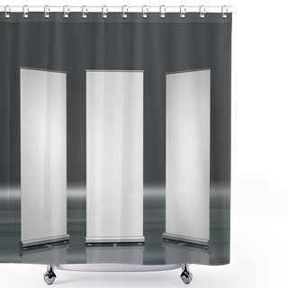 Personality  Blank Roll-up Posters Shower Curtains