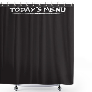 Personality  Blackboard Used As Menu Shower Curtains