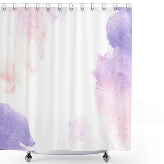Personality  Watercolor Hand Painted Nude Pink And Purple Background, Watercolor, Gradient, Bisness Ang Greeting Cards Shower Curtains
