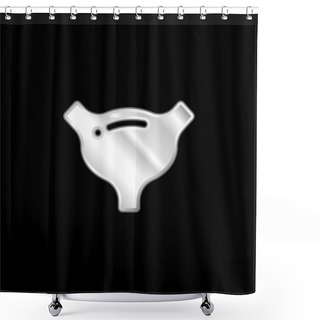 Personality  Bladder Silver Plated Metallic Icon Shower Curtains