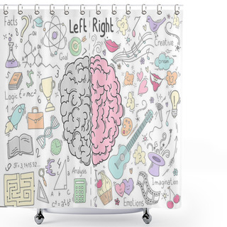 Personality  Concept Of The Human Brain Shower Curtains