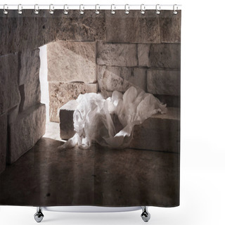 Personality  Empty Tomb While Light Shines From The Outside. Jesus Christ Resurrection. Christian Easter Concept Shower Curtains